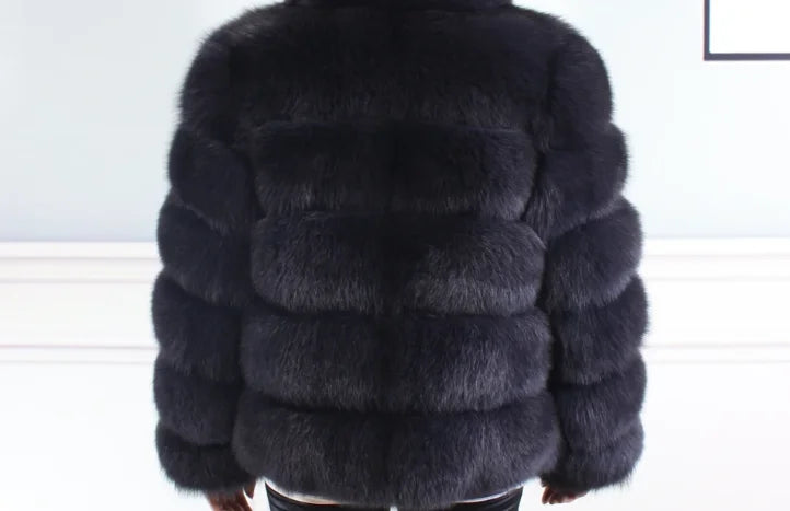 Style Real Fur Coat 100% Natural Fur Jacket Female Winter Warm Leather Fox Fur Coat High Quality Fur Vest - Matrix Studios