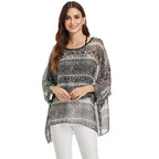 BHflutter White Blouse Shirt Women Fashion Batwing Casual Summer Tops Tees Ladies Print Chiffon Blouses Streetwear Plus Size - Matrix-studios.com
