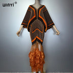 WINYI Pleated Elastic Loose Dress Beach Cover Up Abaya Dubai Luxury Party Dress Fashion Evening Dress Abaya Muslim Woman Kaftan - Matrix-studios.com