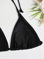 2Pc/Set 2024 Fashion Sexy Swimsuit Women Bikinis Set Triangle Swimwear String Beachwear Thong One Piece Suits Brazilian Biquini - Matrix-studios.com
