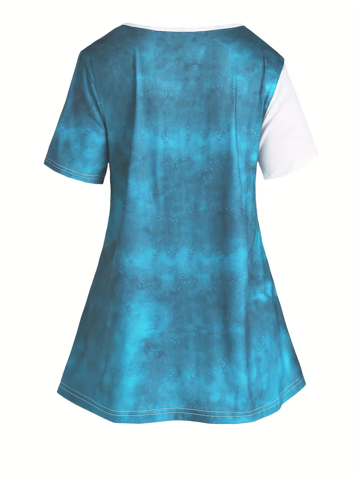 Plus Size Matching Sets Summer Female Large Size Blue Butterfly Print Color T-Shirt Short Sleeve Print Pants Casual Two-Piece Se - Matrix-studios.com