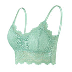 New Women Lace Bras Top Comfortable Bralette Solid Color Sexy Underwear Vest Female Hollow Out Wireless Lingerie Seamless Bra - Matrix Studios