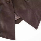 Leather Jackets Women's With Belt Fur Coat Streetwear Fashion Solid Outwear Woman Elegant Jackets Chaqueta De Cuero Para Mujer - Matrix Studios