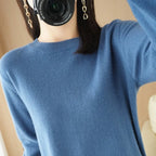 Autumn And Winter Cashmere Sweater Women's Crew Neck Pullover Casual Knitted Top Women's Short Undercoat Fashion 18 Colors - Matrix-studios.com