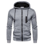 Men's Long Sleeve Zip Up Hoodie Casual Athletic Sweatshirt Hooded Jacket with Pockets Spring Fall Warm Fleece Lined Coat Outwear - Matrix Studios