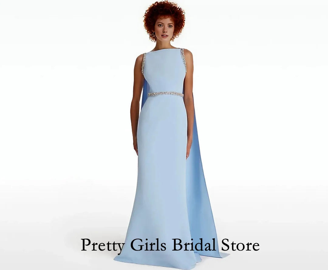 Arabic Morden Style Draped Crystals Evening Dresses Customized Mermaid Formal 프롬드레스 Side Slit Prom Growns Party Women Bride - Matrix-studios.com