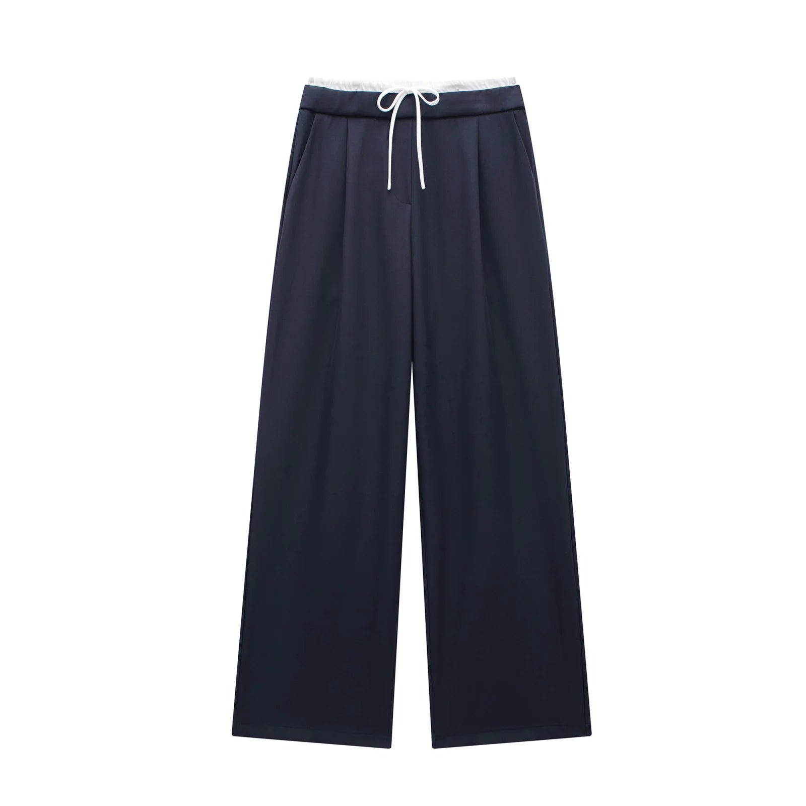 MUJER 2025 Wide Leg Pants for Women High Waist Baggy Pants Woman Summer Pleated Loose Pants Women Streetwear Tied Woman Trousers