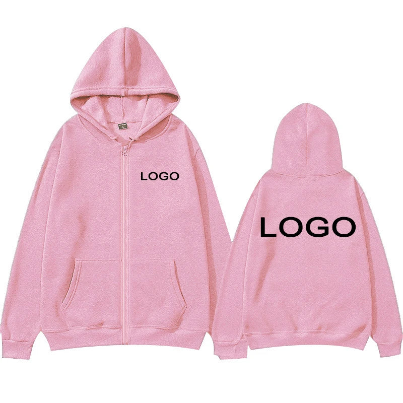 Customized Printed Men Women Zipper Up Hoodie Loose Casual Clothing Fashion Long Sleeve Hooded Pullover Personality Sweatshirts - Matrix Studios