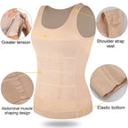 Men's Tight Vest Solid Leisure Sports Fitness High Stretch Running Tank Top Round Neck Sleeveless T-Shirt Can Be Built Inside - Matrix Studios