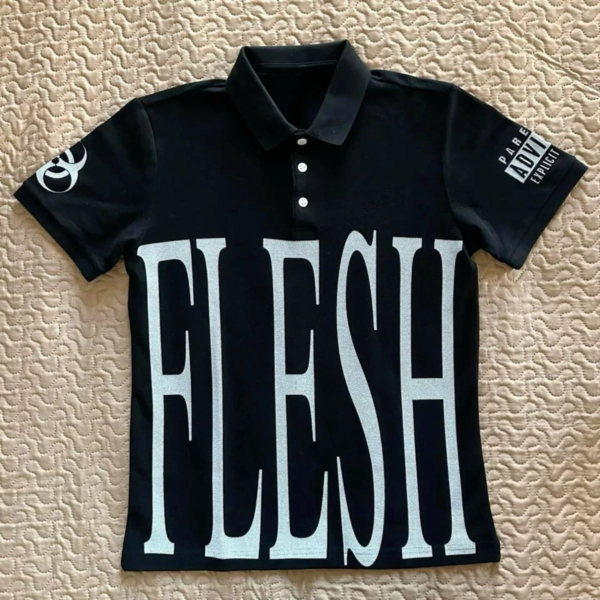 Hip Hop Y2K Polo Shirt Print Rock Goth Oversized T-shirt Button-down Collar Shirt Punk Casual Tee Minimalist and Fashionable - Matrix-studios.com