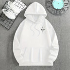 Vintage Compass Print Hoodies for Men High Quality Hooded Long Sleeve Pullover All Season Daily Casual Sports Tops Men's Clothes - Matrix Studios