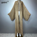WINYI High Quality Comfortable Women Soft Cardigan Loose Dress Party Boho Maxi Beach Holiday Swimming Cover Ups Africa Kimono - Matrix Studios