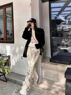 Baggy Wide Leg Jeans Women High Waisted Retro Leopard Print Straight Jeans High Street Streetwear Y2k Vintage Denim Trousers - Matrix-studios.com