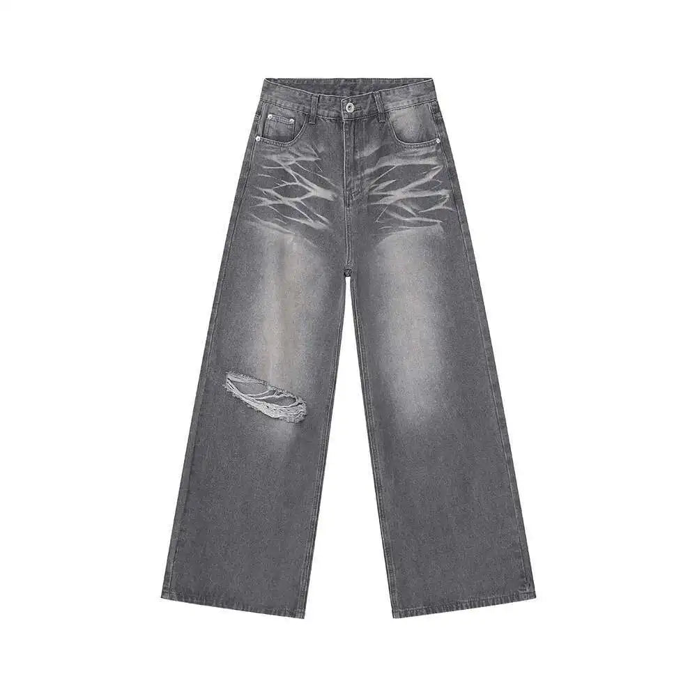 IEFB Summer Men's Wear New Jeans Straight Wide Leg Denim Pants Casual Loose Contrast Color Male Bottoms Clothing 2026 9C5977 - Matrix Studios