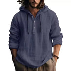 2024 New Men's Casual Blouse Cotton Linen Shirt Loose Tops Long Sleeve Tee Shirt Spring Autumn Casual Men's Shirts - Matrix Studios