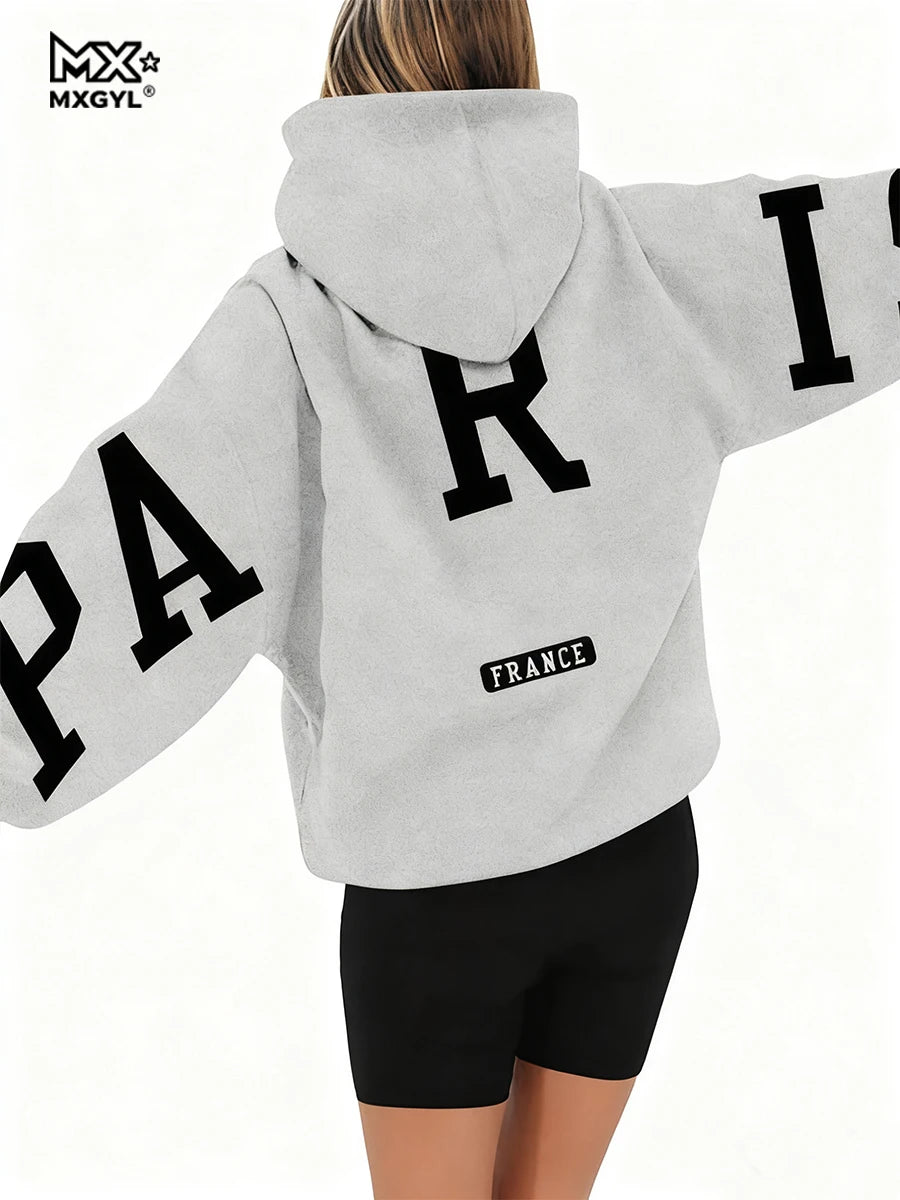 European And American Loose Casual Pullover Hoodie Sweatshirt Coat Printed Letter Pattern High Street Hip-Hop Trendy Men Women - Matrix Studios