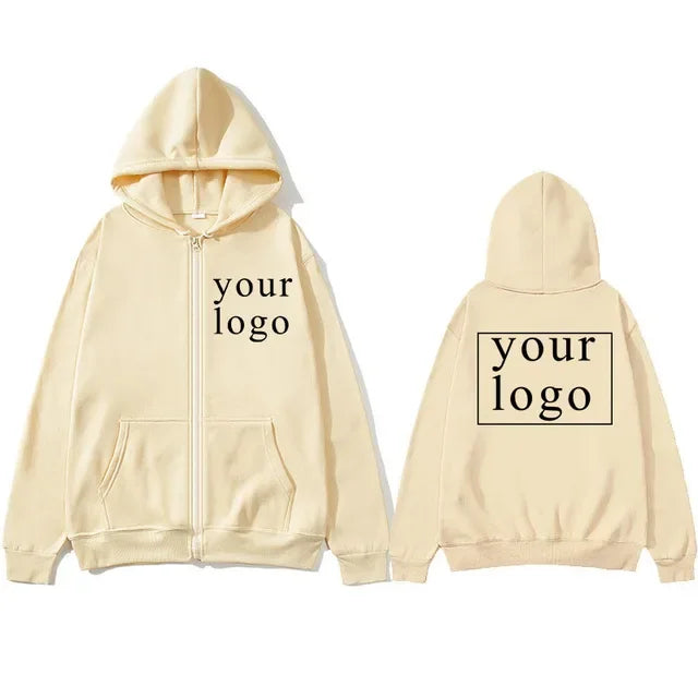 2024 New Fashion Your Own Design Brand Logo/Picture Personalized Custom Anywhere Men Women DIY Zipper cardigan hoodie - Matrix Studios