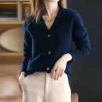 Stand-UP Collar Solid Temperament Button Women's Clothing Korean Knitting New Sweaters Single Breasted Autumn Winter Cardigan - Matrix Studios
