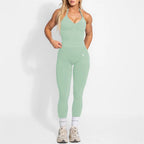 Women's Yoga Set Bum Balance Fitted Halter Tops & Shaping Pants 2pcs Yoga Sportwear Workout Gym Clothing High Waist Leggings Set - Matrix-studios.com