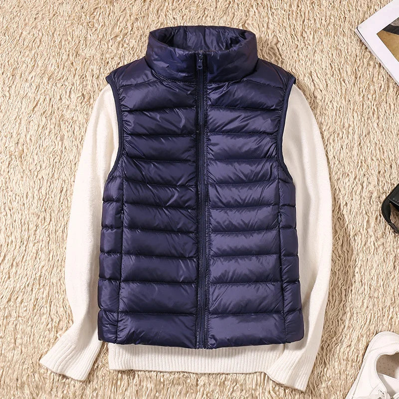 Women Sleeveless Vest Jackets Winter Fashion Male Cotton-Padded Vest Coats women Stand Collar Warm Waistcoats Clothing - Matrix Studios