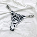 Low Waist Sexy Women Thongs Panties Rhinestones letter Diamonds G String Sports Thong Shorts Briefs T-back Fitness Size S-XL - Matrix Studios