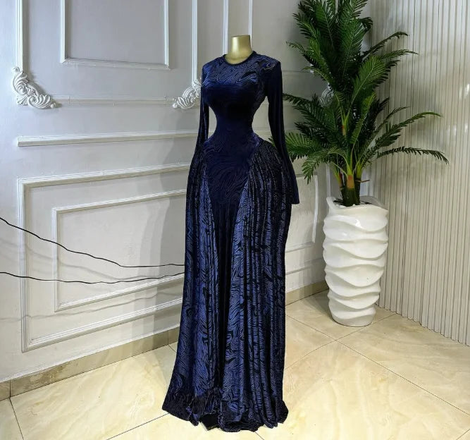 CM.YAYA Women O-neck Long Sleeve Pleated Inner A-line Maxi Dress 2026 Evening Sexy Party Birthday Vacation Long Dresses Vestidos - Matrix-studios.com