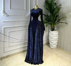 CM.YAYA Women O-neck Long Sleeve Pleated Inner A-line Maxi Dress 2026 Evening Sexy Party Birthday Vacation Long Dresses Vestidos - Matrix-studios.com