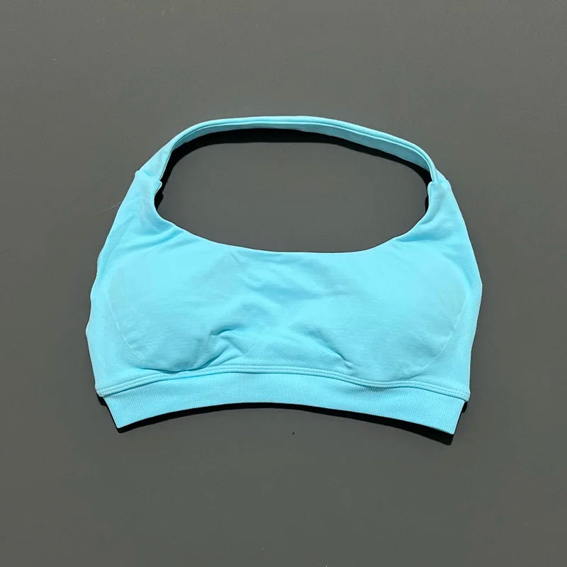 Sports Bra Women Seamless Yoga Halter Bra Top High Support Open Back Bra Fitness Push-up Activewear Workout Gym Underwear - Matrix-studios.com