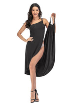NSANGU Summer Beach Sexy Women Solid Color Wrap Dress Sun Protection Bikini Cover Up Sarongs Female Bathing Suit Swimwears - Matrix Studios