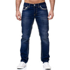 Straight Jeans Men Washed no hole Jean Spring Summer Boyfriend Jeans Streetwear Loose Cacual Designer Long Denim Pants Trousers - Matrix Studios