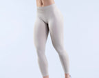 Logo Seamless Women's Solid Waist Yoga Pants Three-Section Waist Sexy Hip-Lifting Tight Sports Fitness Exercise Pants - Matrix-studios.com