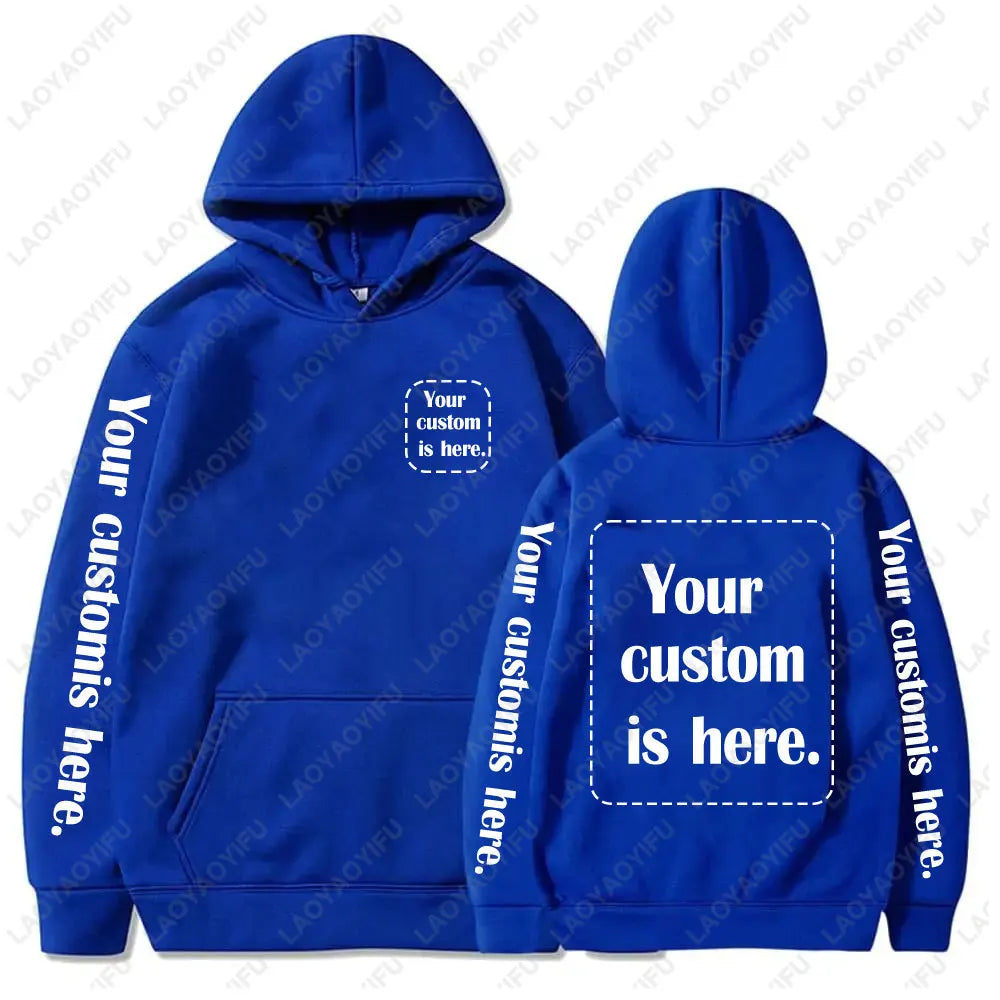 2026 Student Casual Custom Printed Text DIY Hoodie Customized Personalized Hoody Custom Hoodies Text Sweatshirt Clothes - Matrix Studios