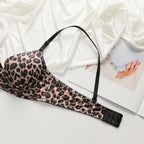 New leopard print European and American 3/4 cup lingerie paired with thong sexy women's underwear set push up bra B2087 - Matrix-studios.com