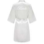 Wedding Bride Bridesmaid Robe Dressing Gown Sexy Women Bathrobe Nightgown Short Sleepwear Casual Flower Kimono Geisha M L XL - Matrix-studios.com
