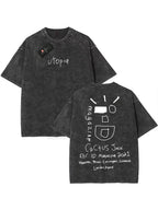 100% Cotton Oversized T Shirt For Men Women HipHop Washed T Shirts cactus jack Short Sleeve Gift Tops look mom i can fly K39