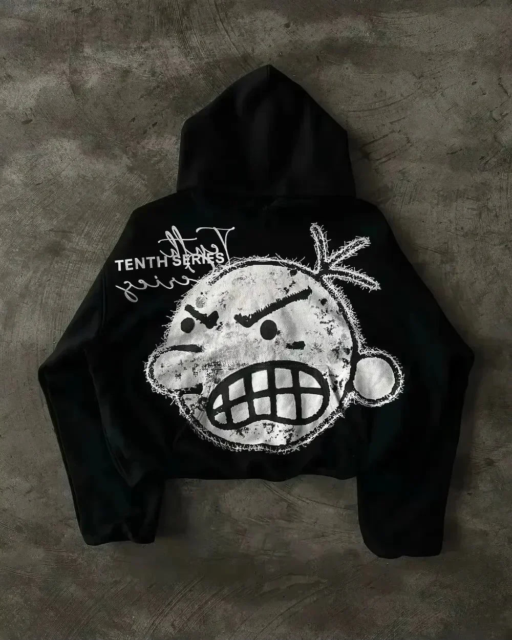 Y2K New Emo Fashion Rivet Zipper Hoodie Women Harajuku Black Oversized Hoodie Gothic Retro Classic Sweatshirt Autumn Clothing - Matrix Studios