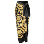 2026 New Sexy Print Retro Swimwear Beach Dress Cover Up Long Skirts Skirt Party Outfits Swimsuit Beachwear - Matrix Studios
