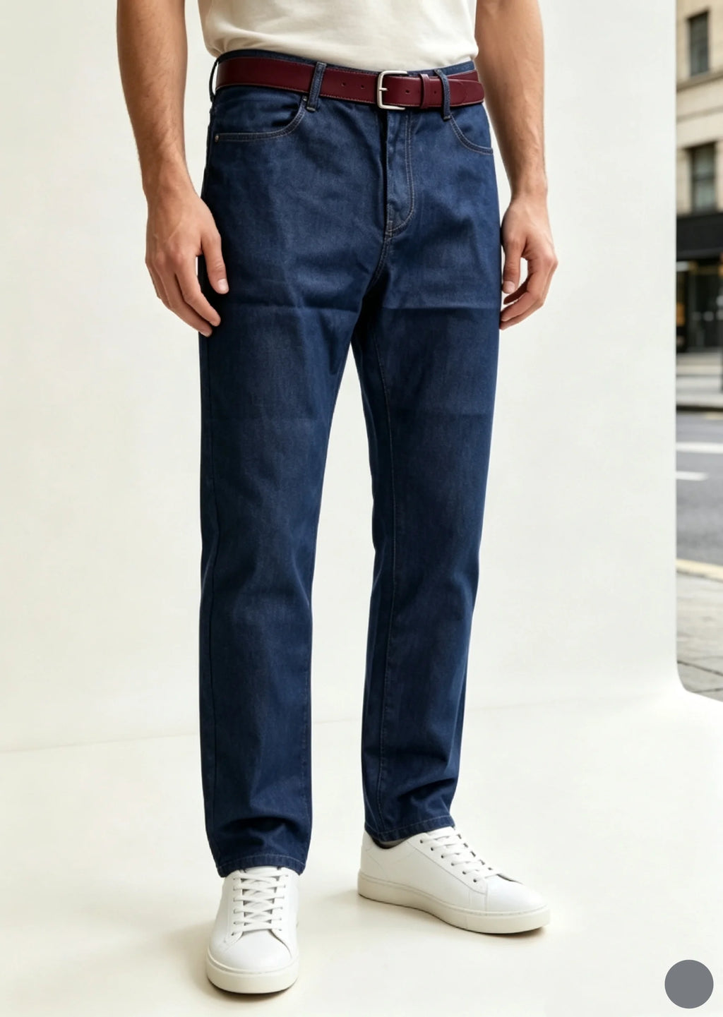2026 New Light Luxury Business Comfortable Men's Jeans, High-End Blue and Black Casual Versatile Pants Straight Leg Men's Pants - Matrix Studios