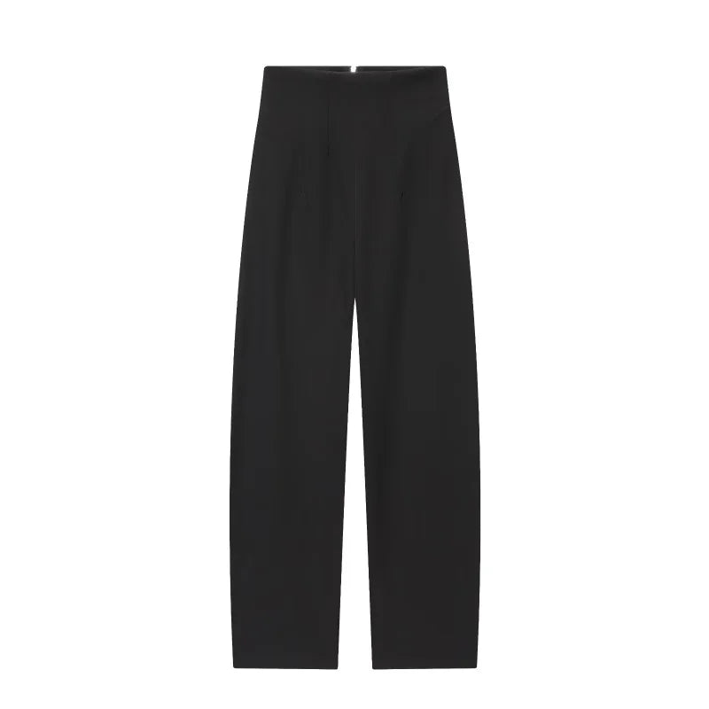 ETJ 2025 women's new fashion design three-dimensional cut high collar slim suit jacket & matching casual trousers - Matrix-studios.com