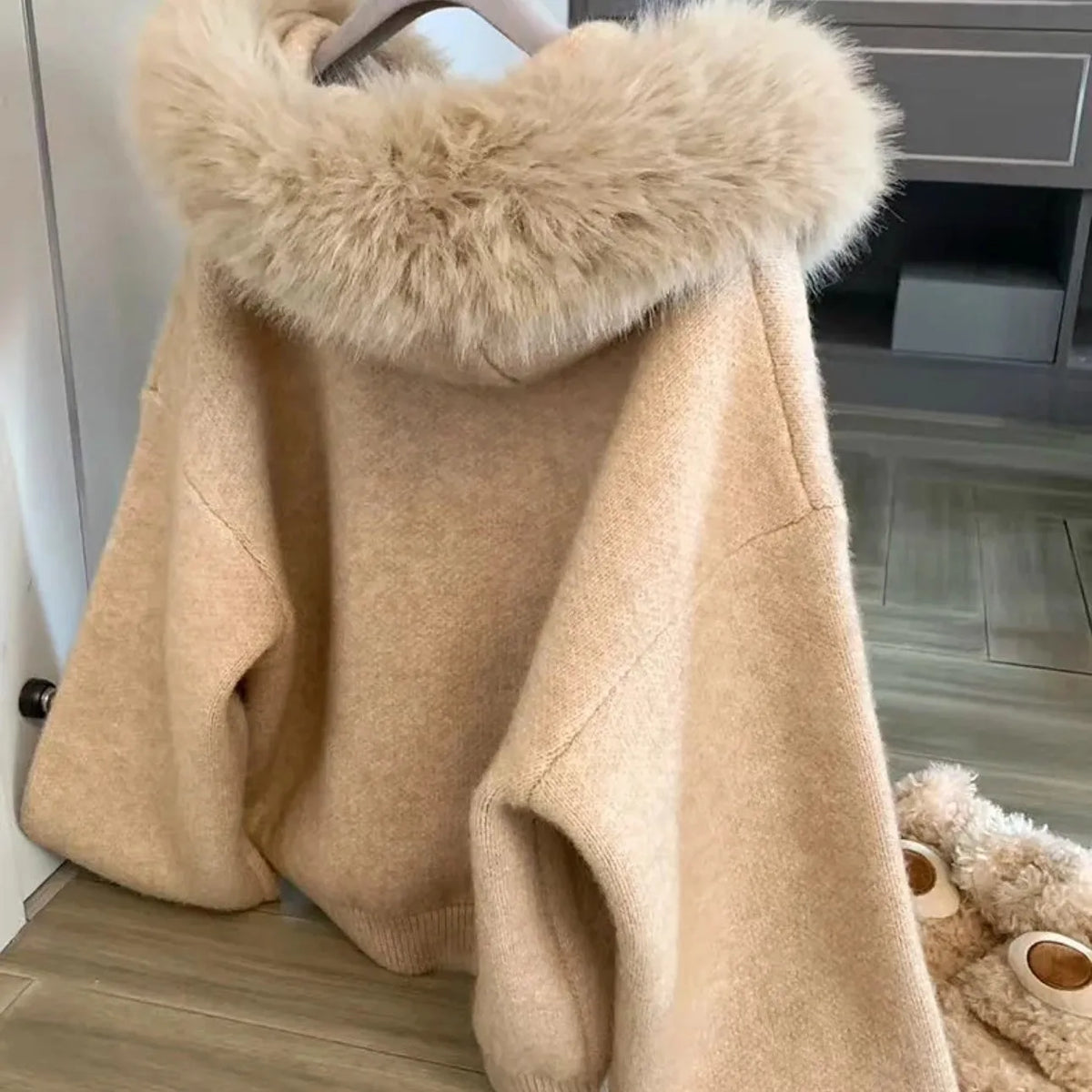 Big Cllar Sweater Cardigan Jacket for Women, The Latest Autumn / Winter Loose Fit Slimming Knit Sweater for 2025 - Matrix Studios