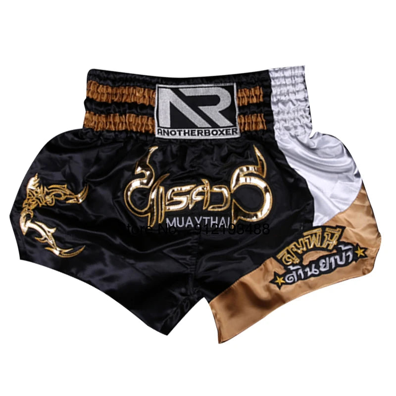 Muay Thai Shorts 2024 New Boxing Shorts Women Men Child Embroidery Kickboxing Training Pants Sanda Martial Arts Fight Equipment - Matrix Studios