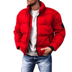 2025 Winter New Men's Down Cotton Jacket Daily Casual Windproof Warm Parkas Outwear Short Stand Collar Warm Cotton Clothing - Matrix Studios