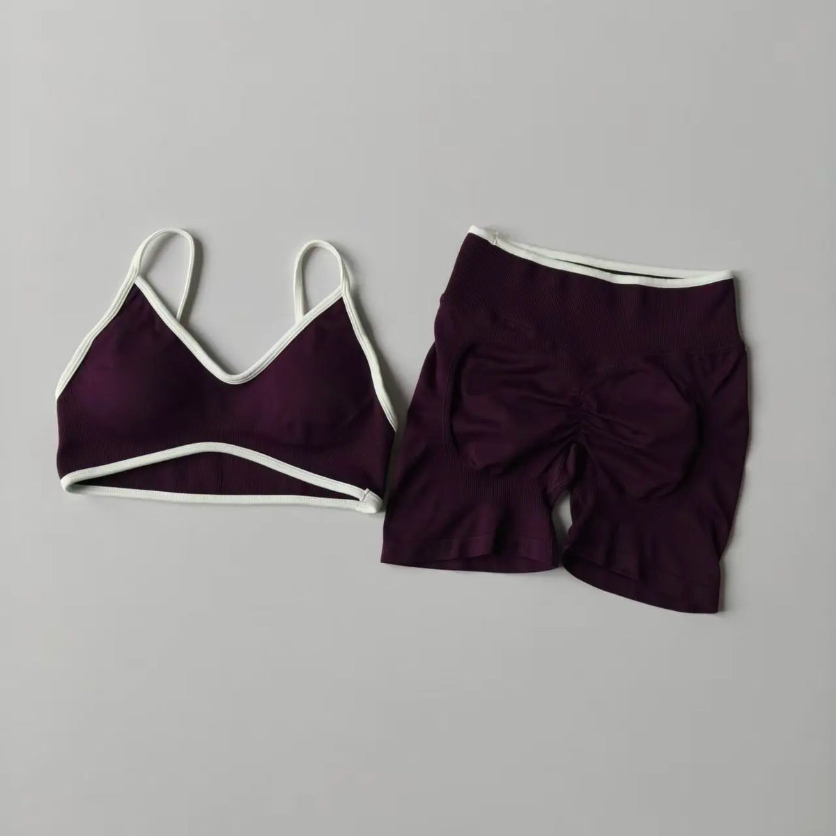 Peach Buttock Yoga Suit Women Gym Seamless Suspender Gathering Bra High Waist Hip Lifting Belly Tightening Shorts Fitness Set - Matrix-studios.com