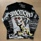 2026 New MIXED EMOTION Long Sleeve T-shirt Men Women High Street Full Print Best Quality Crewneck Hip Hop Oversized Tops - Matrix Studios