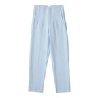 Willshela Women Fashion Straight Pants High Waist Front Zipper Trousers Vintage Full Length Female Chic Lady - Matrix-studios.com