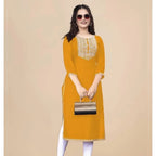 Muslim Kurt Women's Fashionable And Comfortable Dress With Flowers Straight Tube And National style Abito Donna Musulmana - Matrix-studios.com