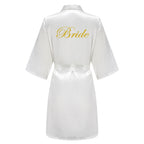 Wedding Bride Bridesmaid Robe Dressing Gown Sexy Women Bathrobe Nightgown Short Sleepwear Casual Flower Kimono Geisha M L XL - Matrix-studios.com