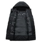 Winter Men's Warm Padded Jackets Fashion Men Mid-Long Cotton Down Parkas Men Thermal Windbreaker Hooded Coats Plus Size 7XL 8XL - Matrix Studios