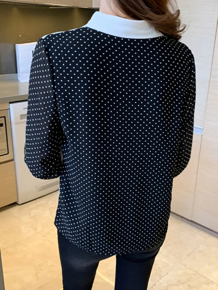 New elegant Women Blouses ladies shirts Blusas Mujer Long Sleeve Shirts causal Tops - Matrix-studios.com