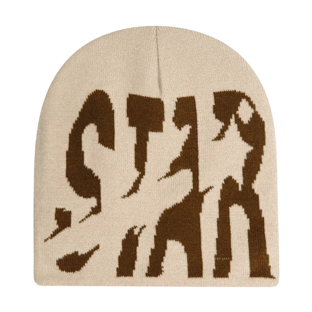 Y2K Letter Butter Knit Hats Skullies Beanies Autumn Winter Warm Hat Men Women Hip Hop Quality Skiing Cap Cycling Windproof New